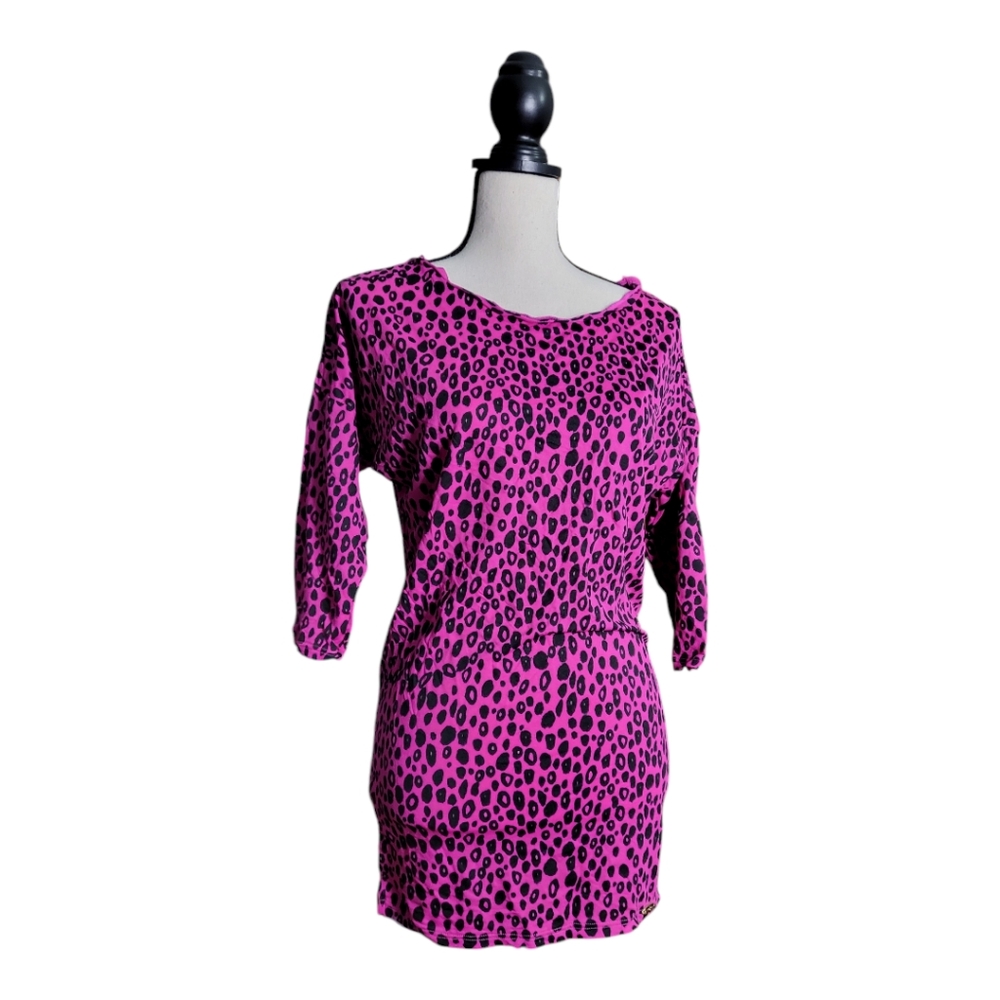 Jessica Simpson pink leopard print swimsuit‎ coverup size S
